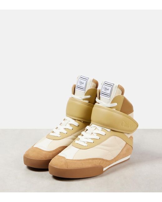 Sneakers Montantes Kick En Cuir Chloé en coloris Natural