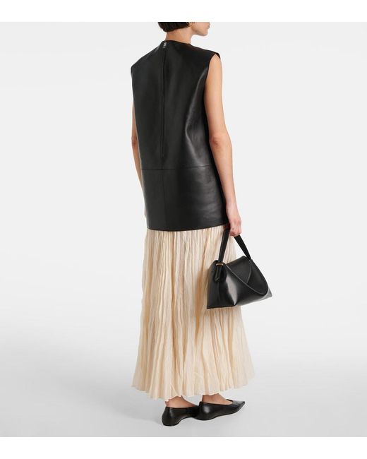 Totême  Black Leather Top