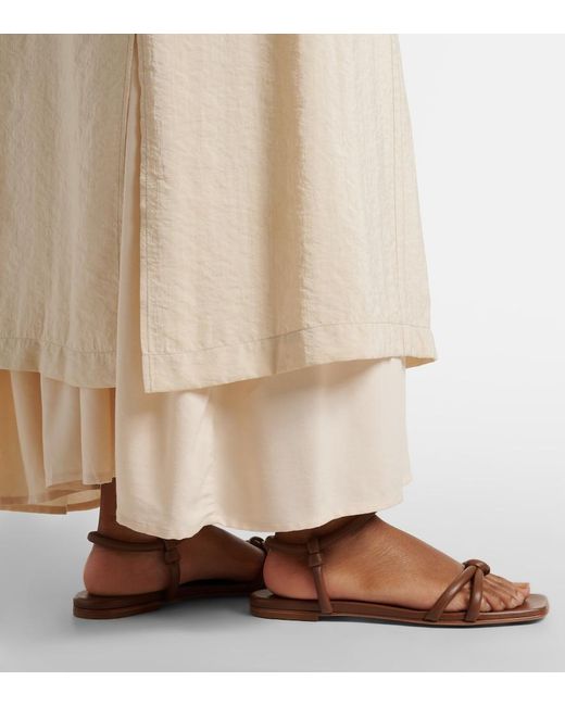Gianvito Rossi Brown Juno Leather Sandals
