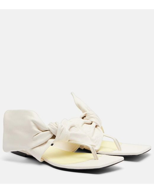 Givenchy White Boudoir Bow Leather Sandals