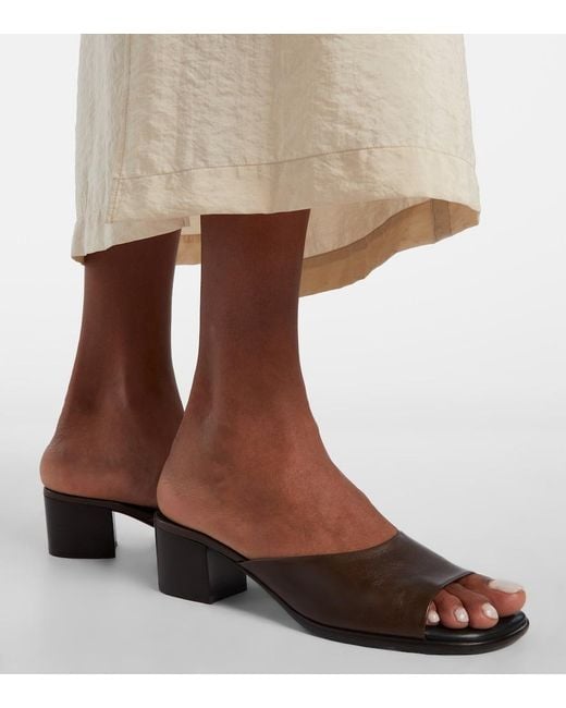 Lemaire Black 55 Leather Mules