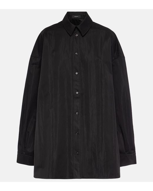 Wardrobe NYC Black Oversize-Hemd aus Drill