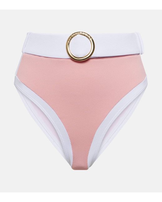 Alexandra Miro Pink Whitney High-rise Bikini Bottoms