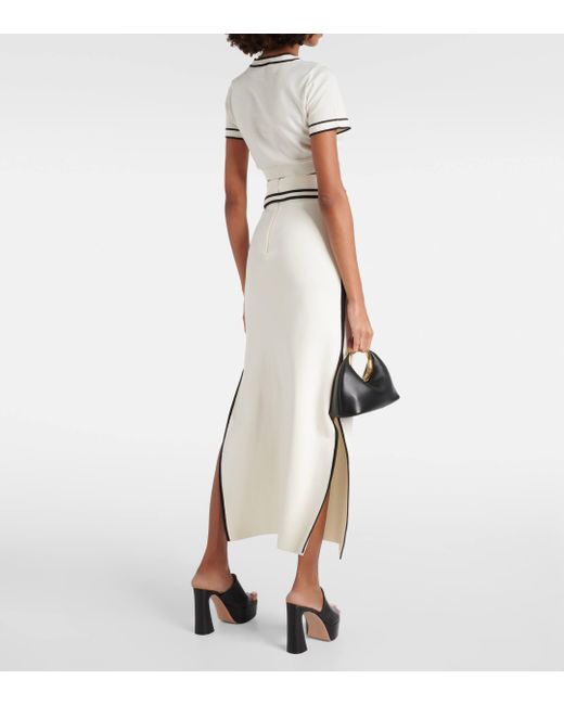 Max Mara White Cotton Yarn Skirt