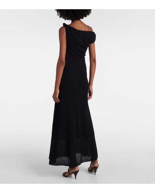 Sir Black Glow Twist Cotton-Blend Midi Dress