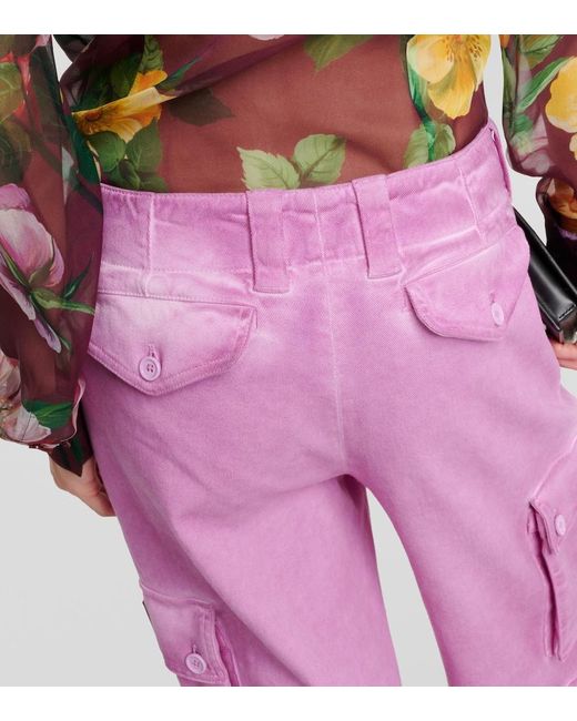 Dolce & Gabbana Pink Cargo Trousers