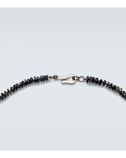 Ileana Makri Metallic 9Kt Beaded Necklace With Opals for men