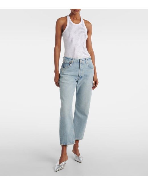 Citizens of Humanity Blue Winslow Cropped Straight Jeans