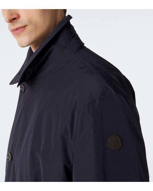 Moncler Blue Hooded Down Jacket for men