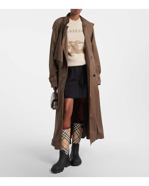 Stivali Da Pioggia Marsh Check di Burberry in Black