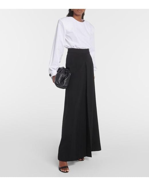 Tod's Black Wool Maxi Skirt