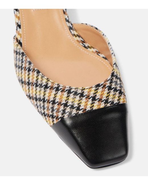 Aquazzura Metallic French Flirt 35 Tartan Pumps