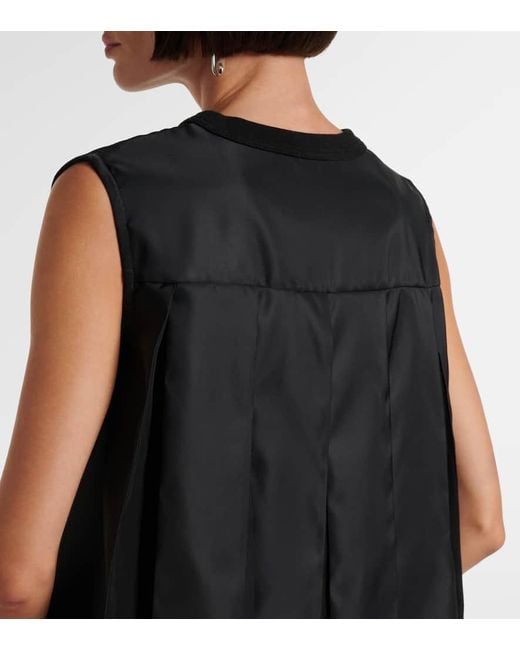 Sacai Black Paneled Minidress
