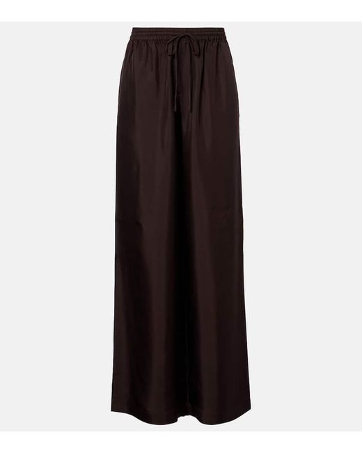 Pantalon Ample En Soie Rohe en coloris Black