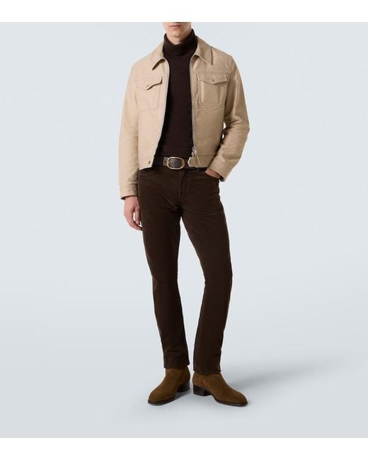 Tom Ford Brown Mid-Rise Slim Jeans for men