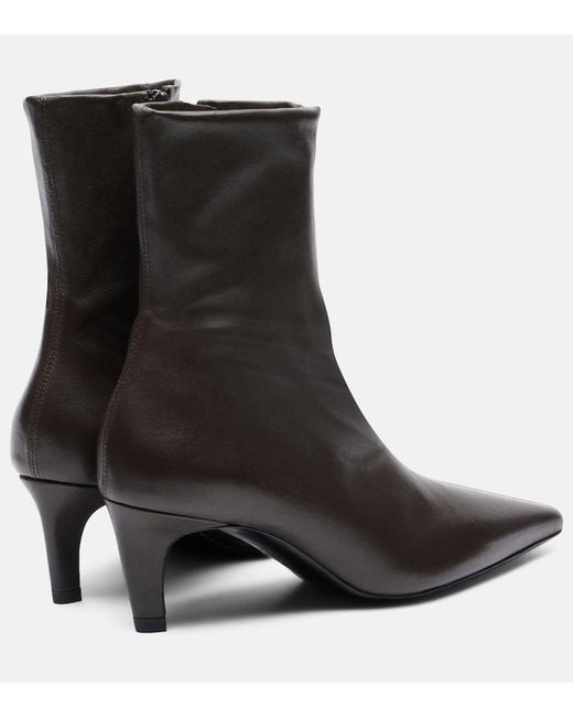 Jude Black Cave Leather Ankle Boots