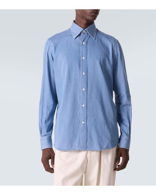 Thom Sweeney Jeanshemd in Blue für Herren