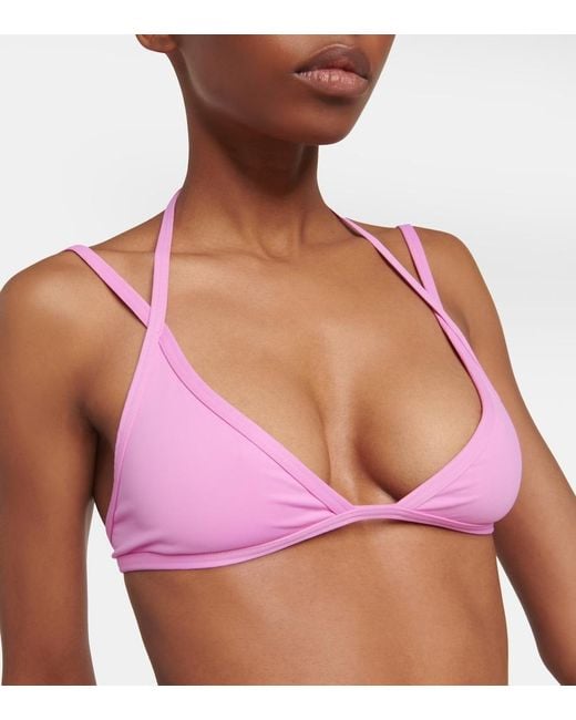 The Attico Pink Halterneck Bikini