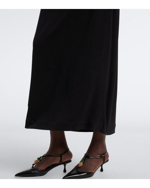 Altuzarra Black Betsy Embellished Jersey Midi Dress