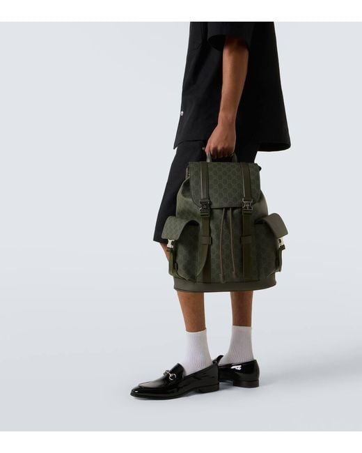 Sac A Dos Gg Canvas Large Gucci pour homme en coloris Green