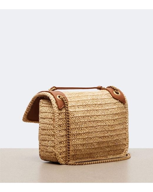 Saint Laurent Natural Niki Mini Raffia Crossbody Bag