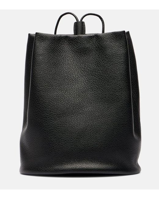 The Row Black Joe Medium Leather Backpack