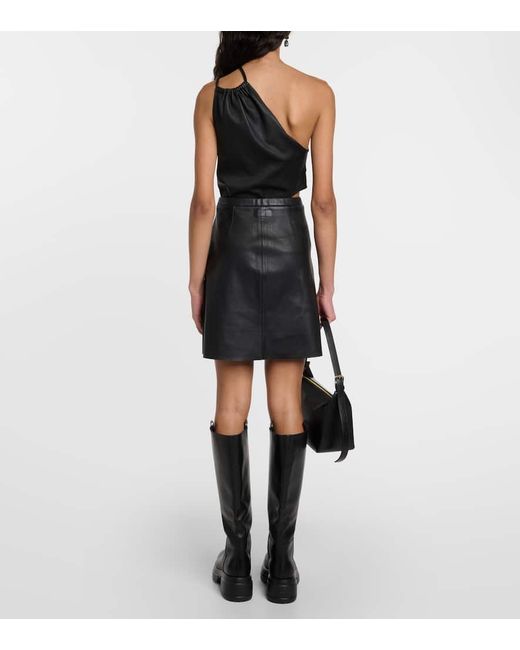 Minifalda Lucie de piel Stouls de color Black
