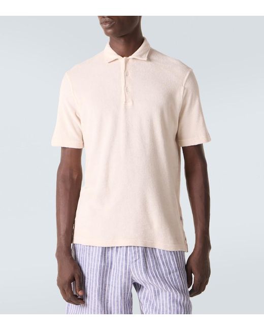 Fedeli Natural Mondial Cotton Terry Polo Shirt for men