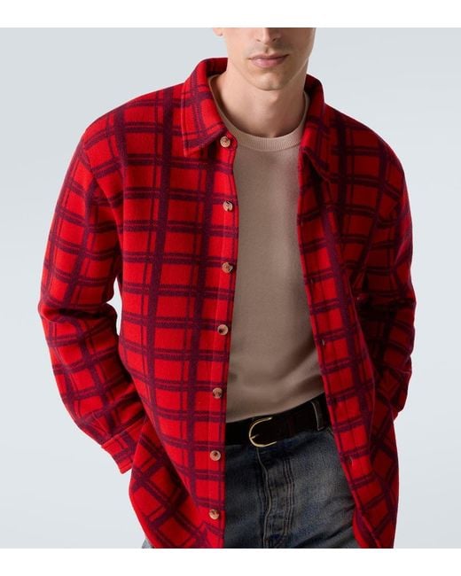 Camisa Mr Young De Cachemir A Cuadros arch4 de hombre de color Red