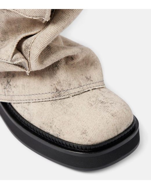 The Attico Natural Stiefel Robin Aus Canvas