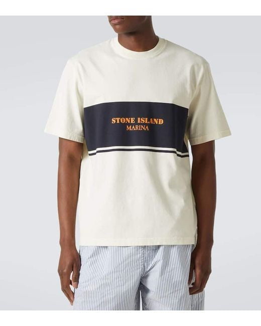 Stone Island T-Shirt Marina Aus Baumwolle in White für Herren