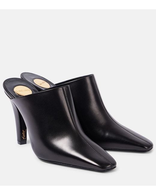 Mules Jill 95 di Saint Laurent in Black