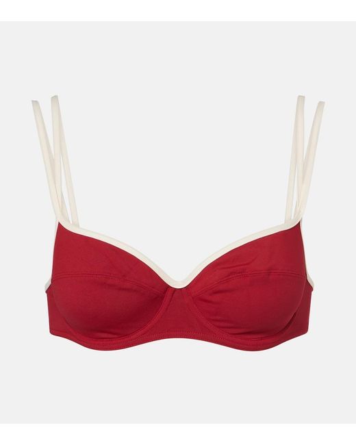 Eres Red Dayle Bikini Top