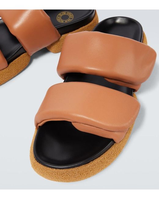 Dries Van Noten Leather Platform Sandals in Brown for Men | Lyst