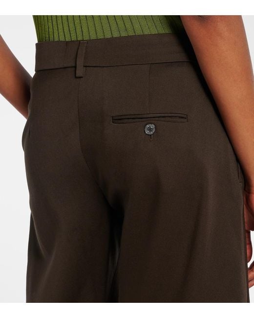 Acne Brown Patty Wool Wide-Leg Pants