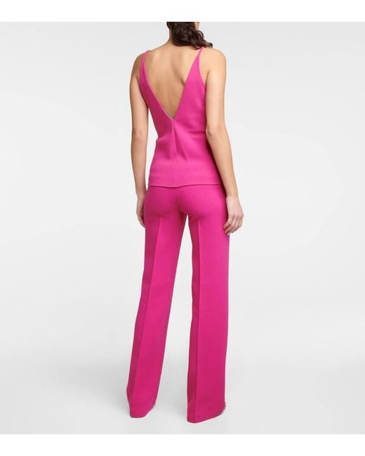 Gabriela Hearst Pink Maria Wool Crepe Camisole