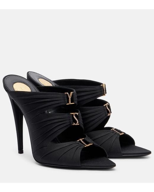 Saint Laurent Black Emilie Mules
