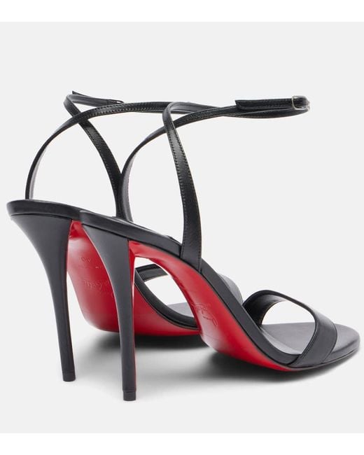 Christian Louboutin Black Miss Z 100 Leather Sandals
