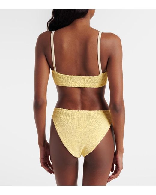 Hunza G Yellow Cassie Beaded Bikini