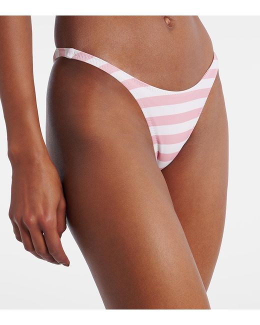 SAME Pink '90S Striped Bikini Bottoms