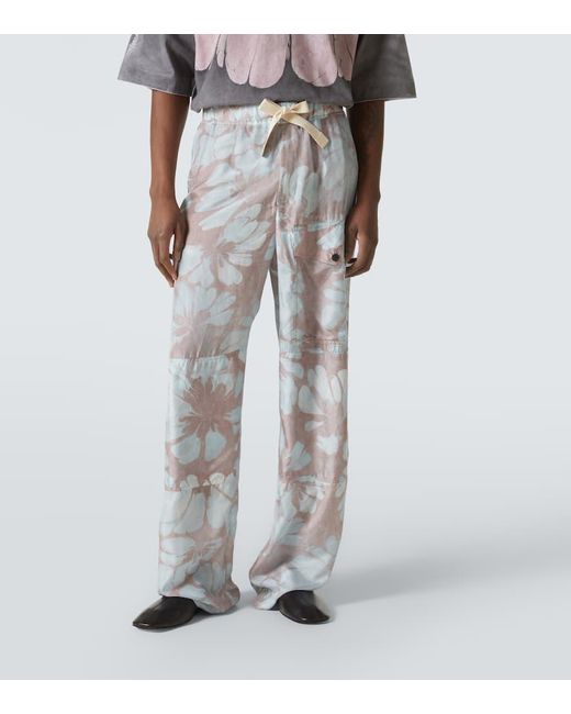 Pantaloni A Gamba Larga di Dries Van Noten in Gray da Uomo