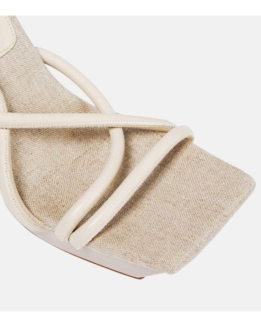 Gia Borghini Natural Wedge-Sandalen Rosie 39 aus Leder