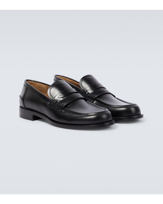 Gianvito Rossi Black Michael Leather Loafers for men