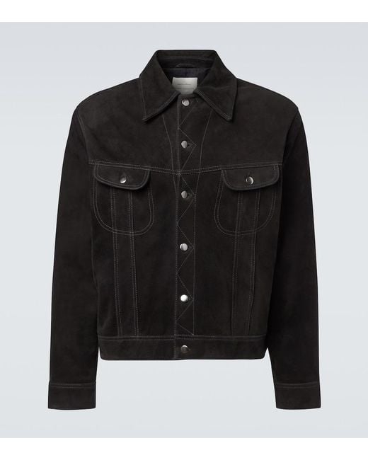 Studio Nicholson Black X Aaron Levine Boston Suede Jacket for men