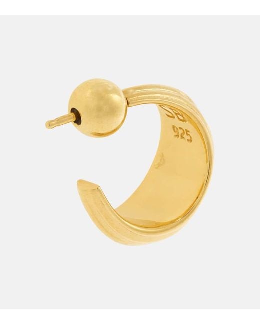 Pendientes de aro Blondeau Small de plata de ley banada en oro de 18 ct Sophie Buhai de color Metallic