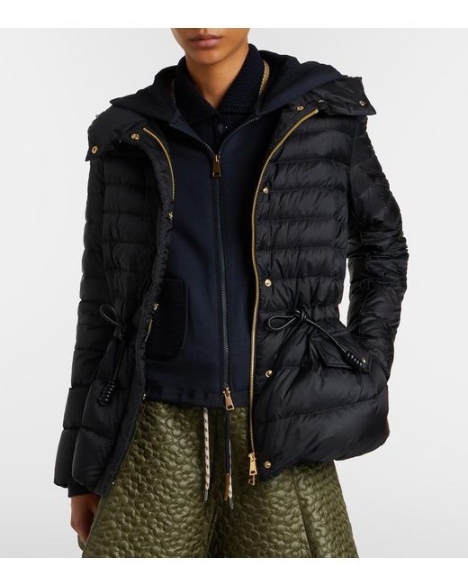 Moncler Black Raies Hooded Quilted Down Jacket