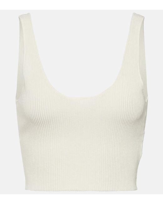 Chloé White Cropped-Top Aus Wolle