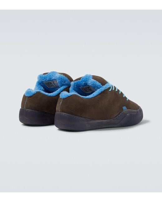 ERL Brown Vamp Skate Suede Sneakers for men