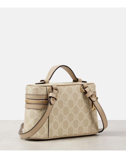 Gucci Metallic Schultertasche Ophidia Mini Mit Leder