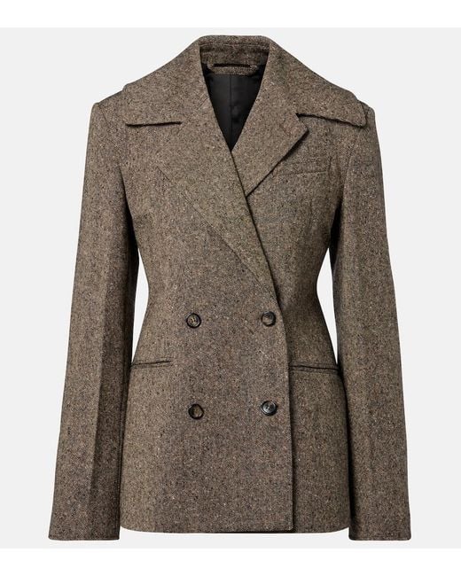 J.W. Anderson Brown Double-Breasted Wool Jacket